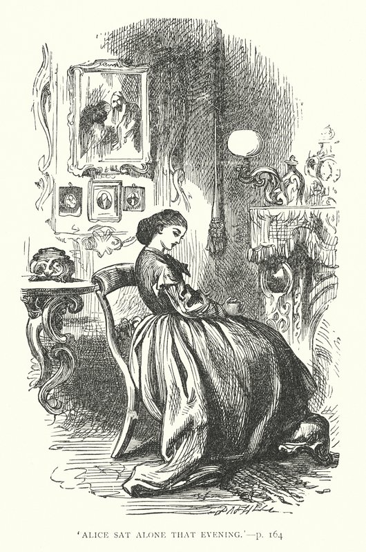 "Alice egyedül ült azon az estén" (metszet) alkotó: English School