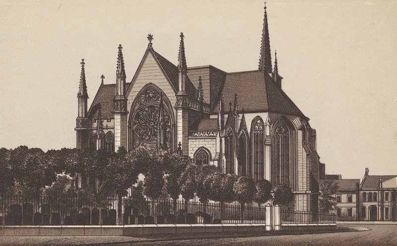 Mindenszentek temploma, Leamington (litográfia) alkotó: English School