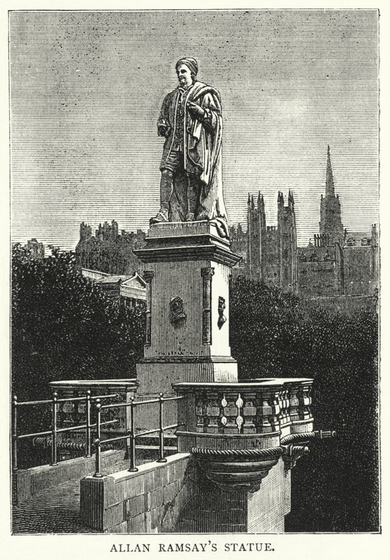 Allan Ramsay szobra (metszet) alkotó: English School