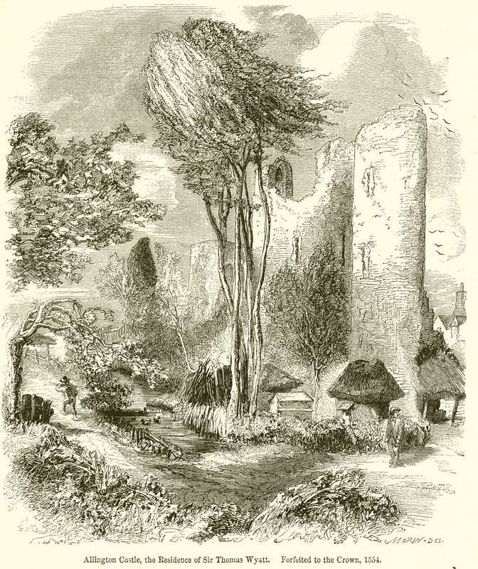 Allington kastély, Sir Thomas Wyatt rezidenciája. 1554-ben a koronára vesztették alkotó: English School