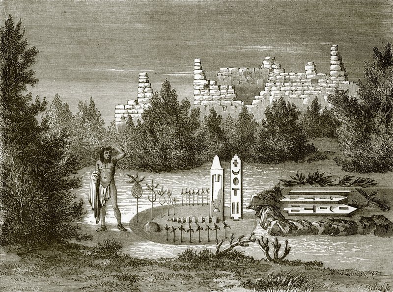 Oltár és romok Zuniban alkotó: English School