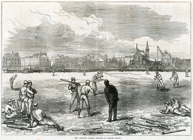 Amerikaiak baseballoznak a Princes Grounds-on alkotó: English School