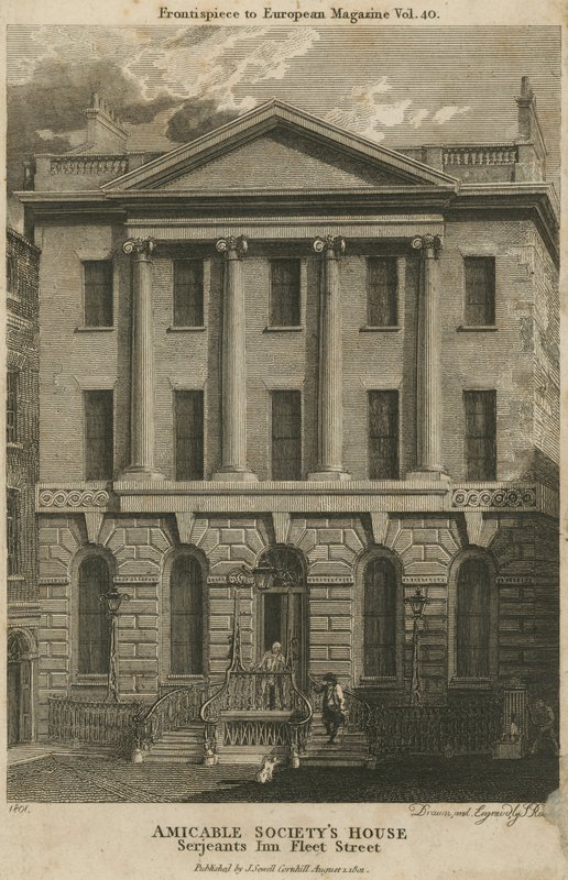 Amicable Societys House, Serjeants Inn, Fleet Street, London alkotó: English School