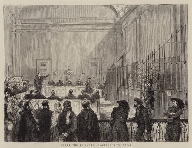 A brigandok közül V, tárgyalásra került (metszet) alkotó: English School