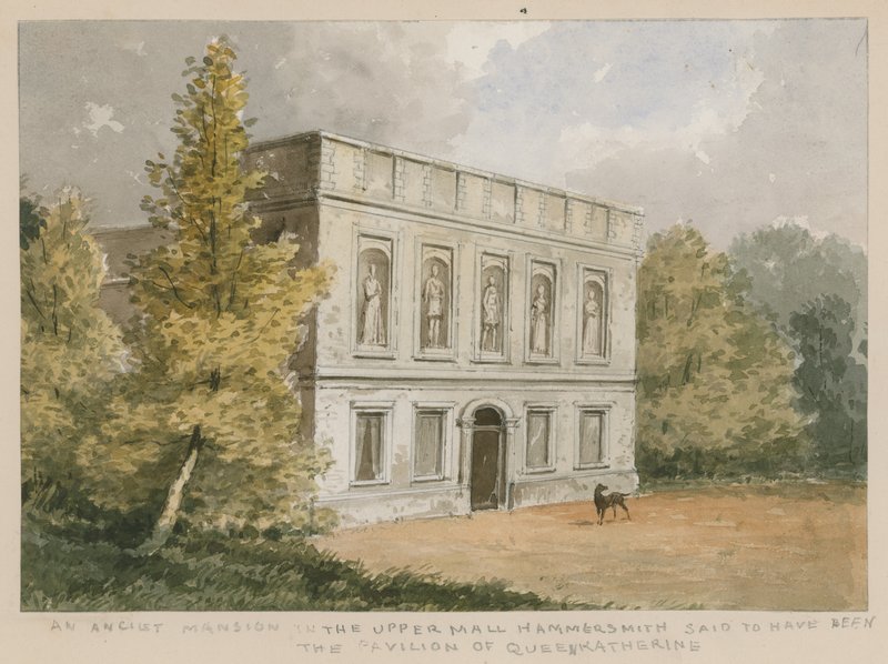 Egy ősi kastély a felső bevásárlóközpontban, Hammersmithben, állítólag Katalin királynő pavilonja volt (papíron wc) alkotó: English School