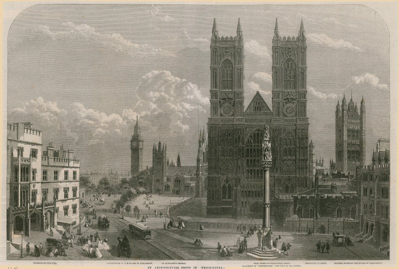 Egy építészeti csoport Westminsterben alkotó: English School