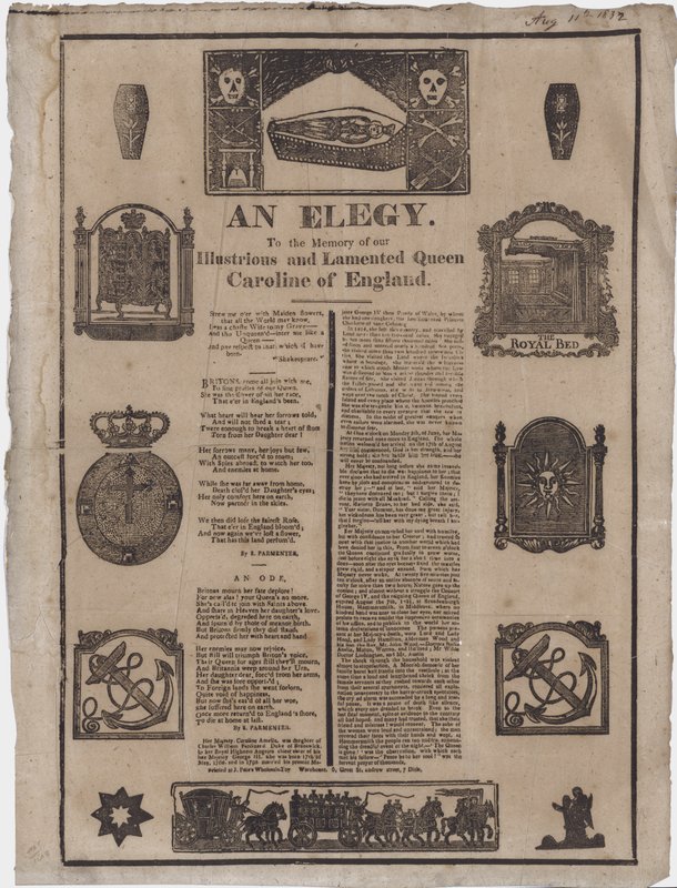 Elégia Caroline angol királynő emlékére (metszet) alkotó: English School