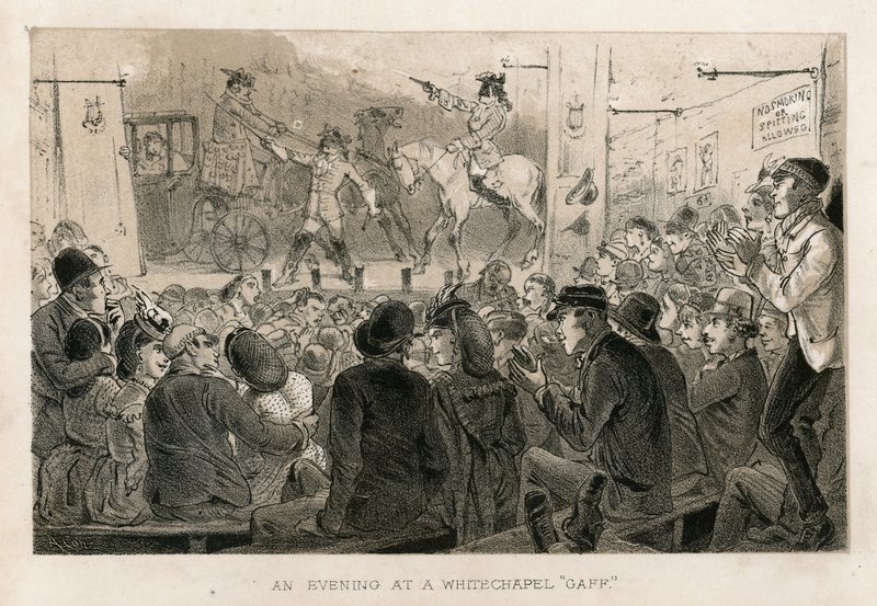 Egy este a Whitechapel Gaffban. Dick Turpin alkotó: English School
