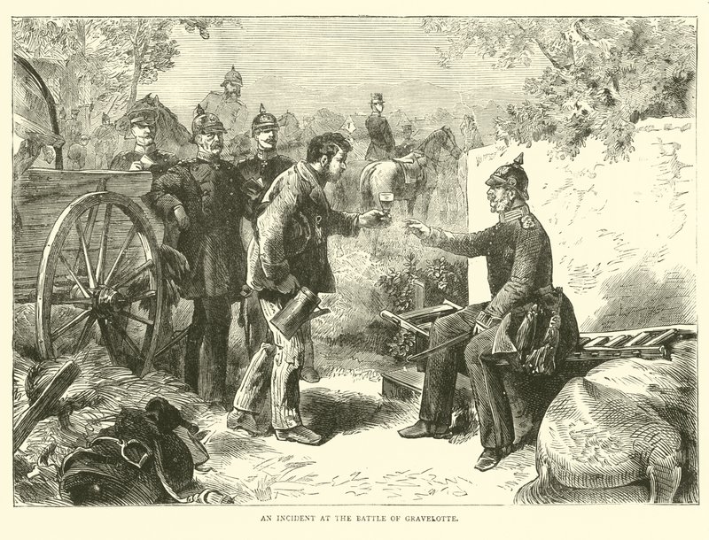Egy esemény a gravelotte-i csatában, 1870 augusztusában alkotó: English School