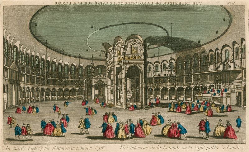 A Rotunda belső képe a London Caffe-ban alkotó: English School
