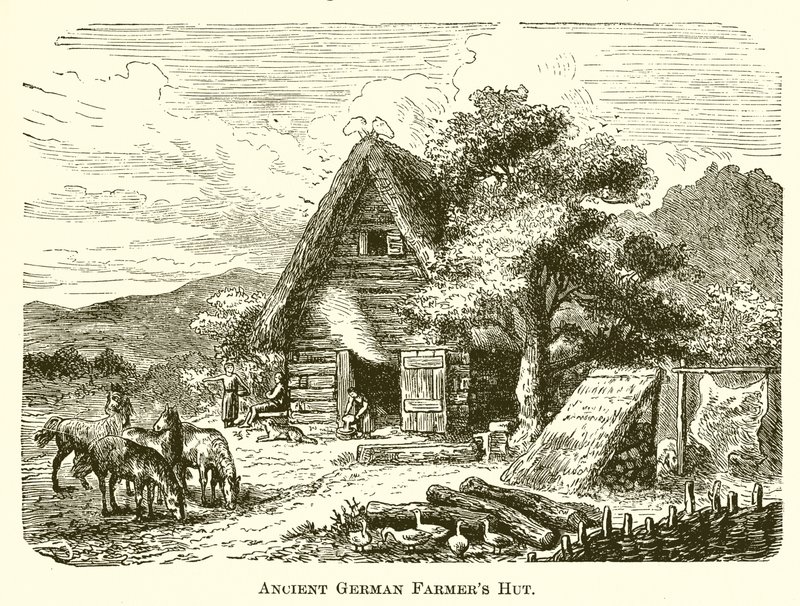 Ősi német farmerkunyhó alkotó: English School