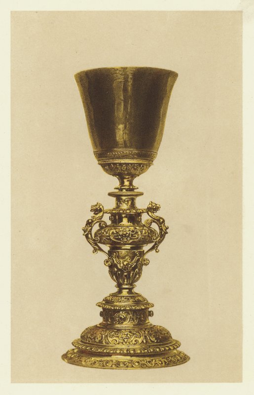 Ősi aranyozott kehely (chromolitho) alkotó: English School