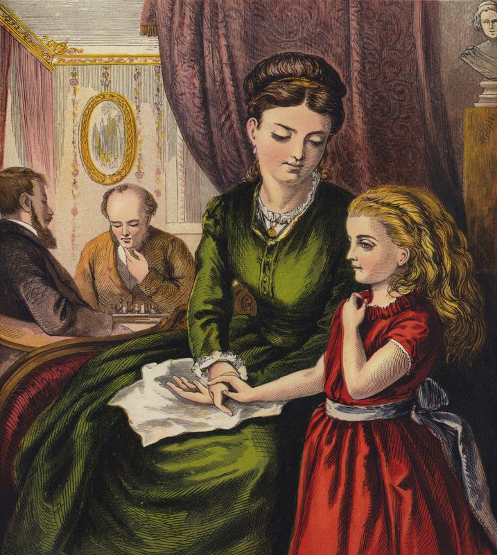 Ann és a mamája (színes litó) alkotó: English School