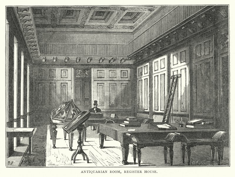 Antikvár szoba, Regisztrációs Ház (metszet) alkotó: English School