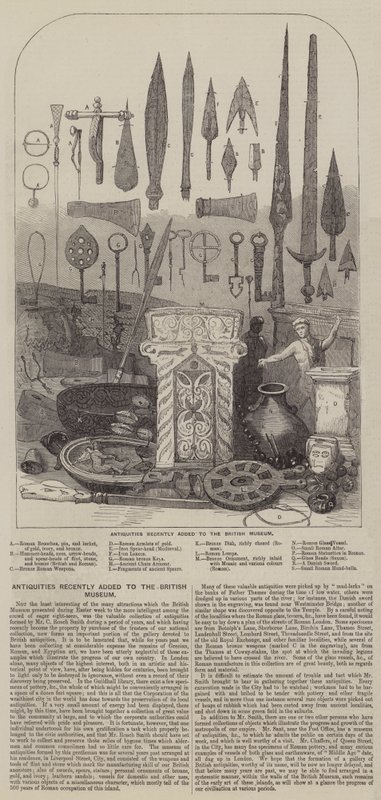 Régiségek a közelmúltban a British Museumba (metszet) alkotó: English School