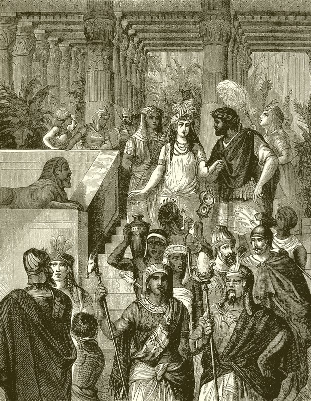 Antonius és Kleopátra Egyiptomban alkotó: English School