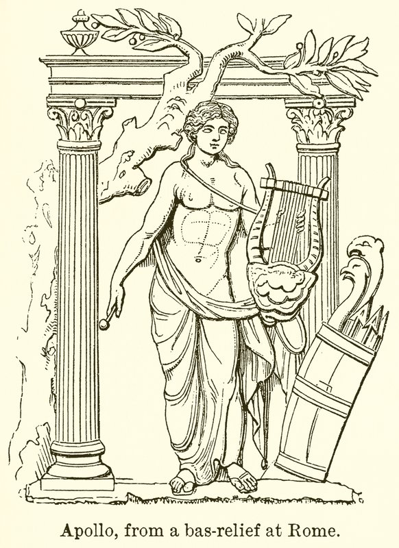 Apollo, egy római domborműből alkotó: English School