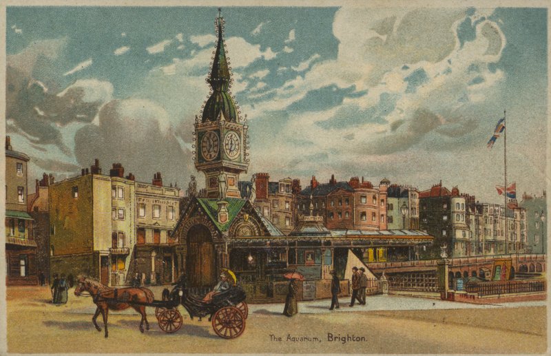 Akvárium, Brighton, Sussex (színes litho) alkotó: English School