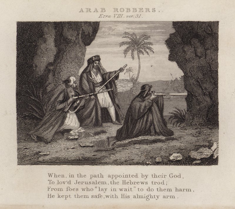 Arab rablók, Ezra VIII, ver 31 (metszet) alkotó: English School
