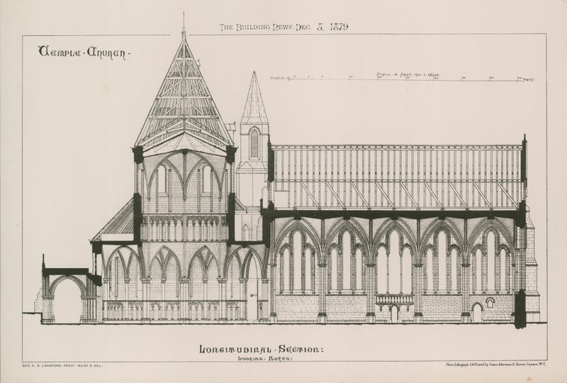 A Temple Church építészeti képe alkotó: English School
