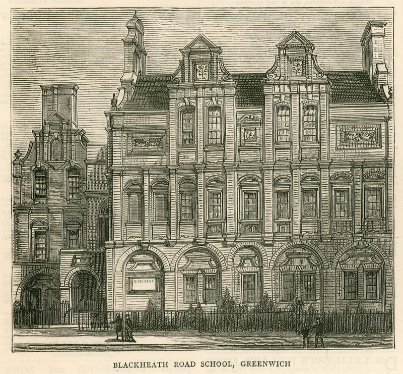 A London School Board felépítése: Blackheath Road School, Greenwich, London alkotó: English School