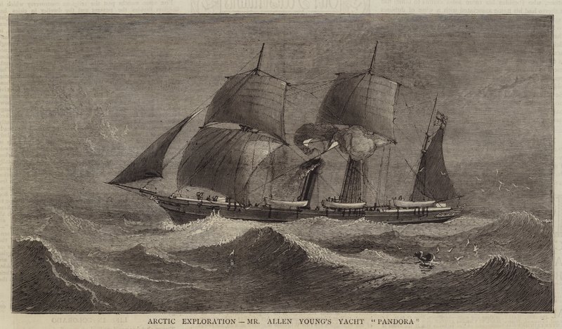 Arctic Exploration, Mr. Allen Young "Pandora" jachtja (metszet) alkotó: English School