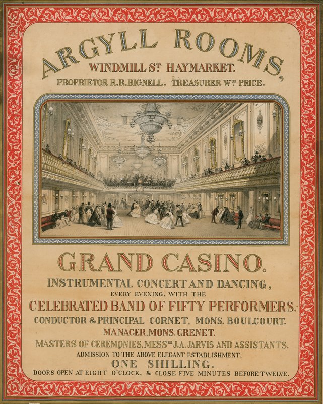 Argyll Rooms, Windmill Street, Haymarket, London alkotó: English School
