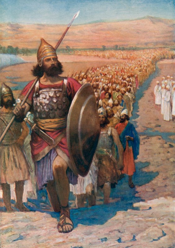 „Kelj fel, menj át ezen a Jordánon, te és ez az egész nép.” Józsué 2 (színes litho) alkotó: English School
