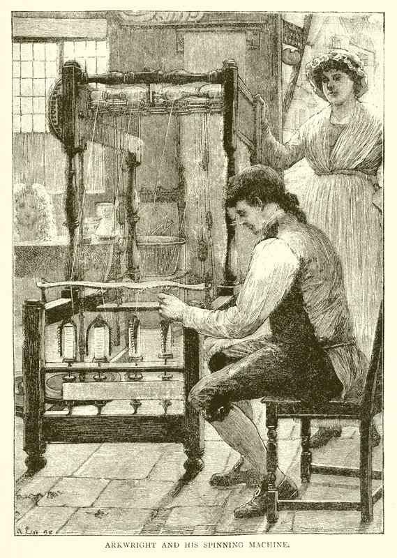 Arkwright és a fonógépe alkotó: English School