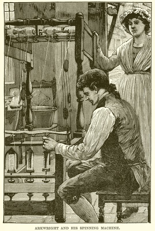 Arkwright és a fonógépe alkotó: English School