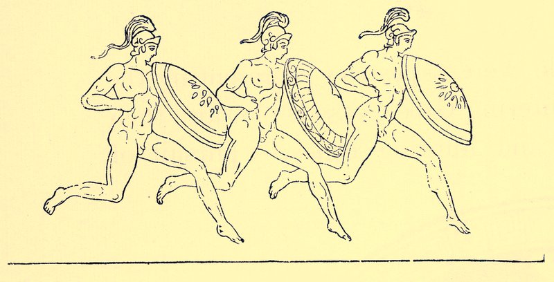 Fegyveres verseny, illusztráció Görögország történelméből, Victor Duruy, 1890 (digitálisan javított kép) alkotó: English School