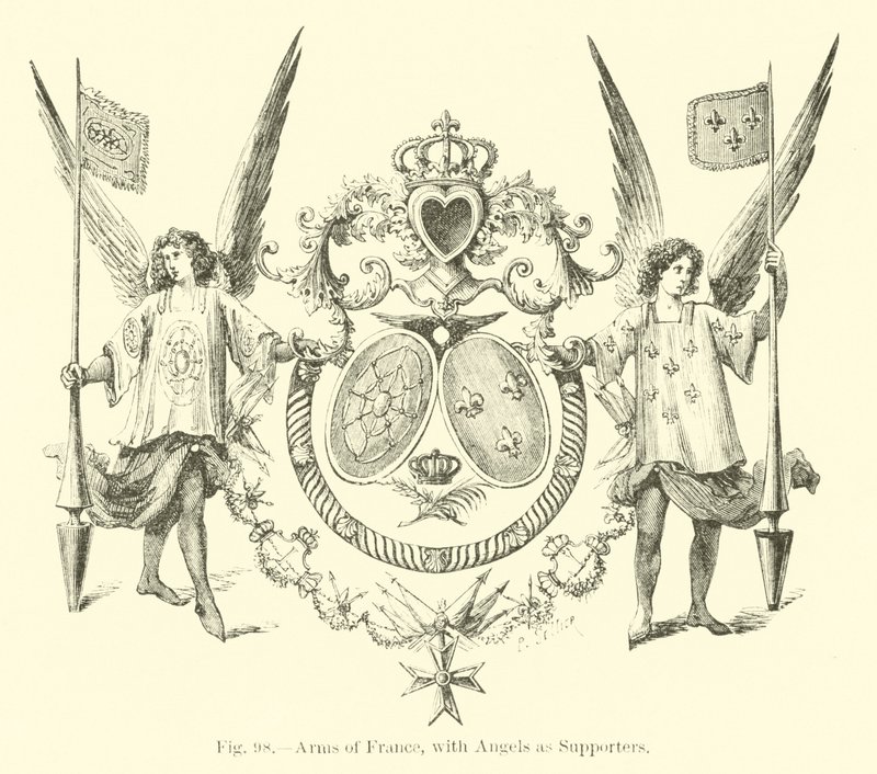 Franciaország fegyverei, támogatói angyalok alkotó: English School