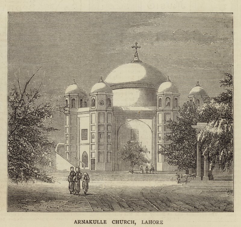 Arnakulle templom, Lahore (metszet) alkotó: English School