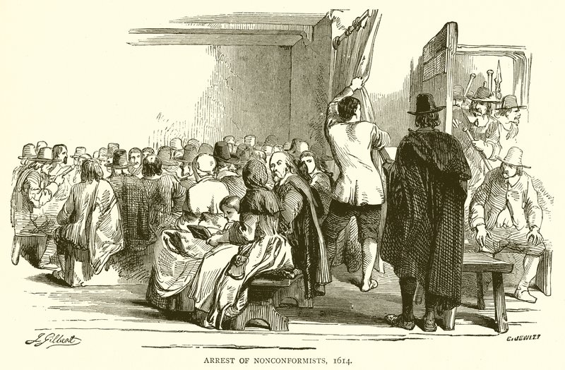 A nonkonformisták letartóztatása, 1614 alkotó: English School