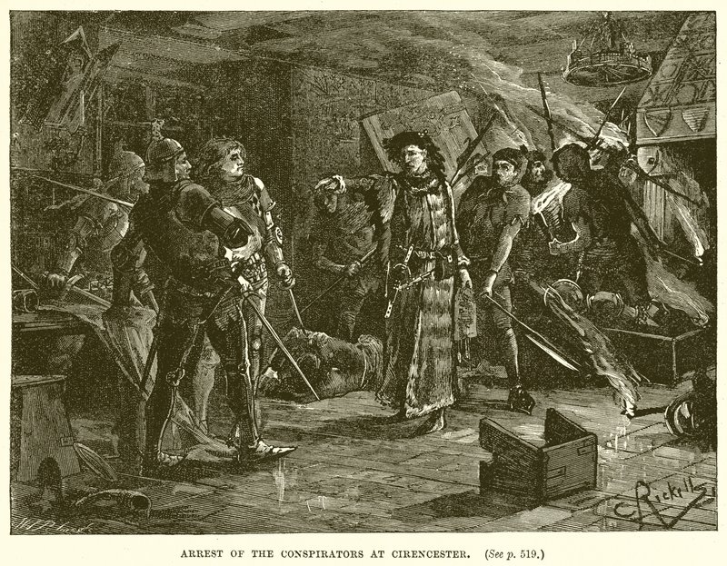 Az összeesküvők letartóztatása Cirencesterben alkotó: English School