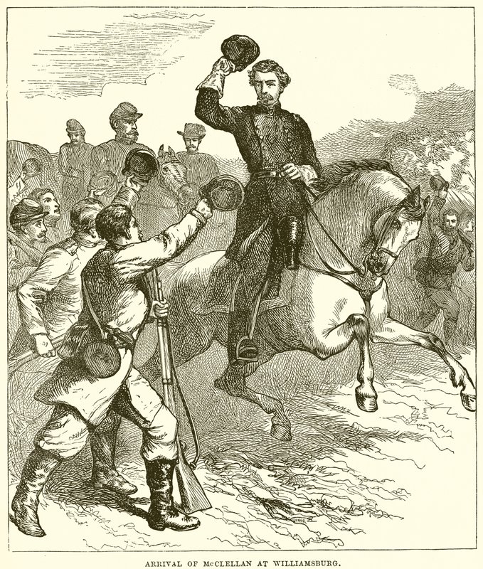 McClellan megérkezése Williamsburgba alkotó: English School