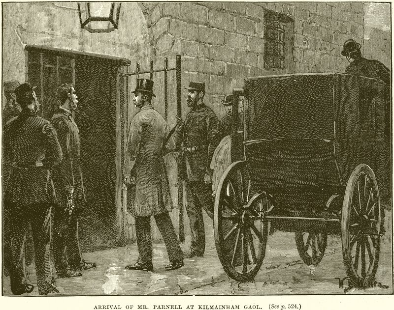 Mr. Parnell megérkezése a Kilmainham Gaolba alkotó: English School