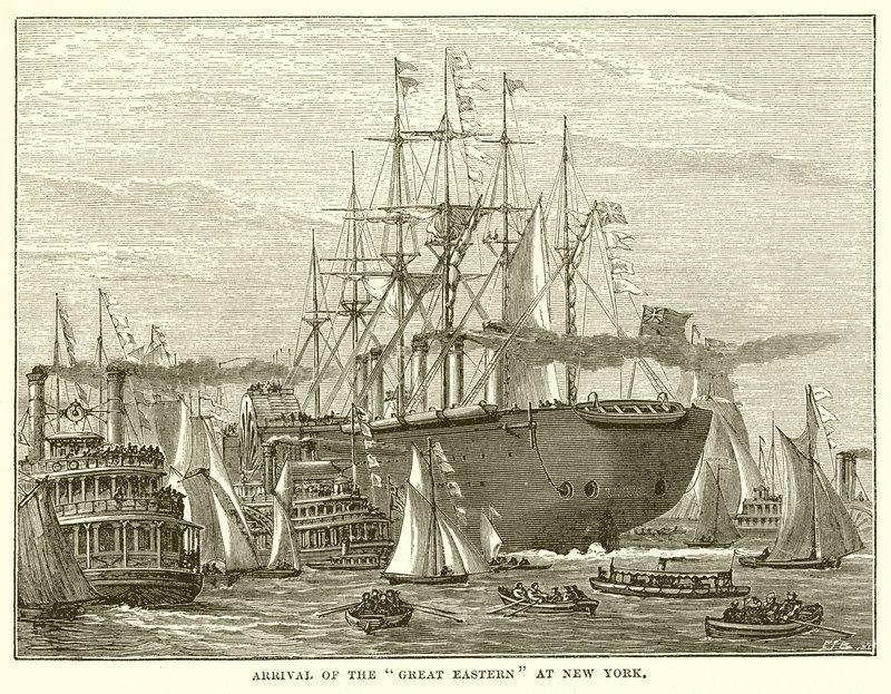 A Great Eastern megérkezése New Yorkba alkotó: English School