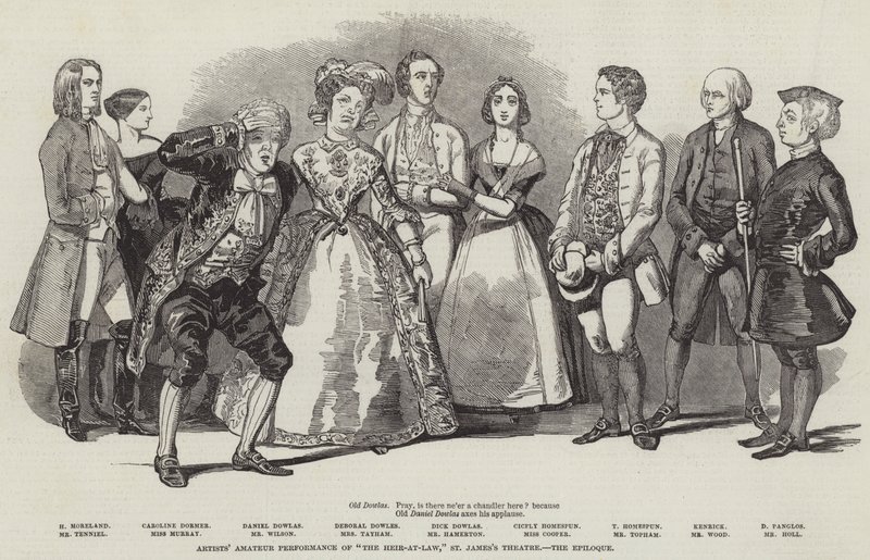 Művészek amatőr előadása: "The Heir-at-Law", St James