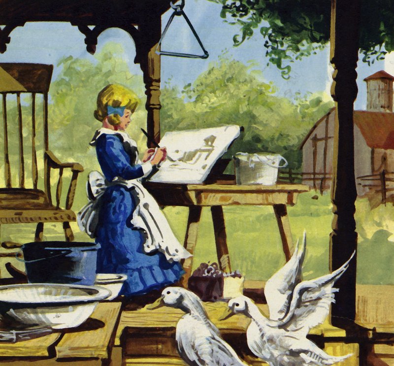 Anna Mary Robertson gyermekkorában szeretett festeni alkotó: English School