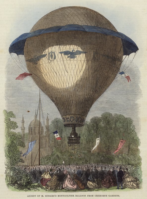 M Godards Montgolfier léggömb felemelkedése alkotó: English School