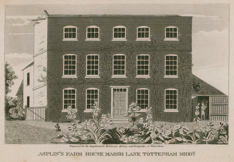 Asplins Farm House, Marsh Lane, Tottenham, London alkotó: English School