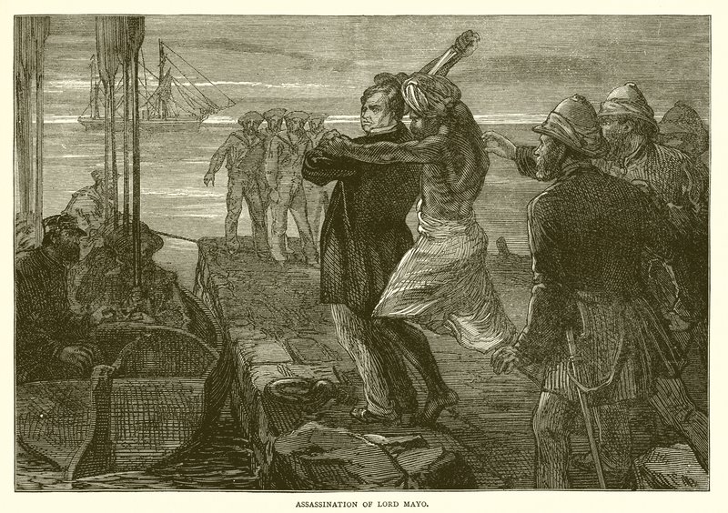 Lord Mayo meggyilkolása (1872) alkotó: English School