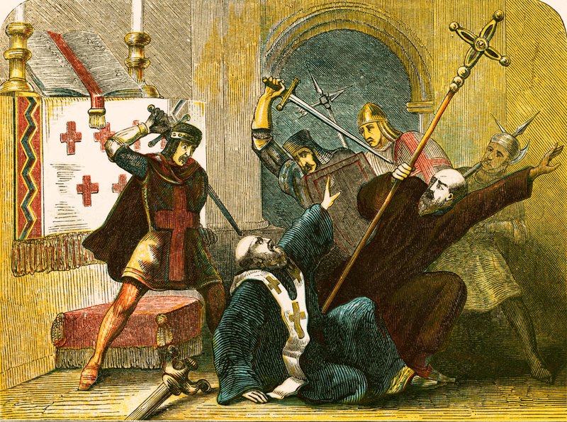 Thomas a Becket meggyilkolása alkotó: English School