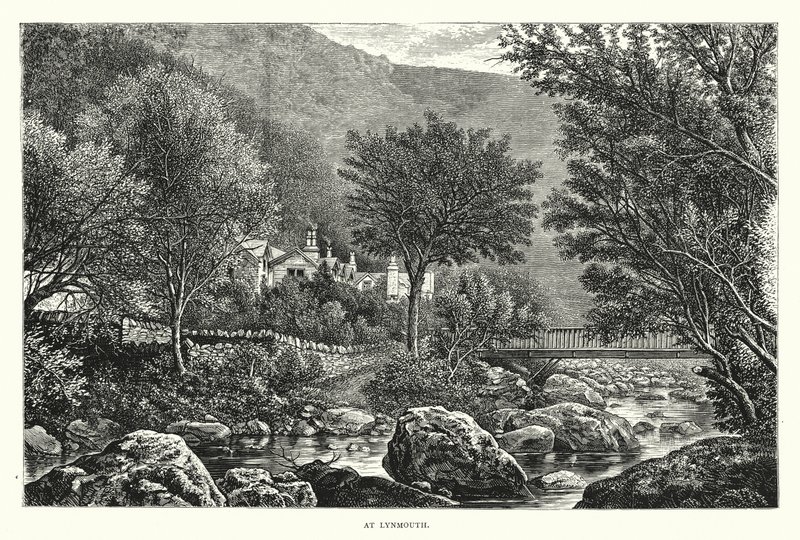Lynmouthban (metszet) alkotó: English School