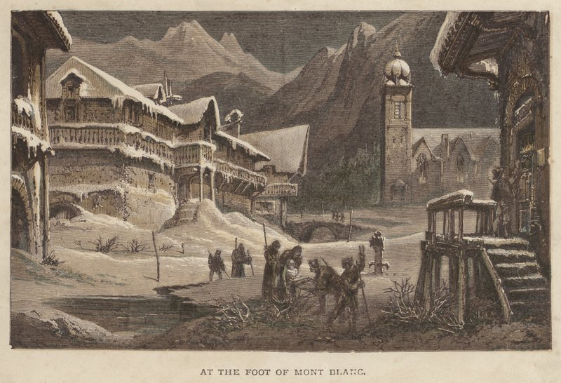 A Mont Blanc lábánál (színes metszet) alkotó: English School