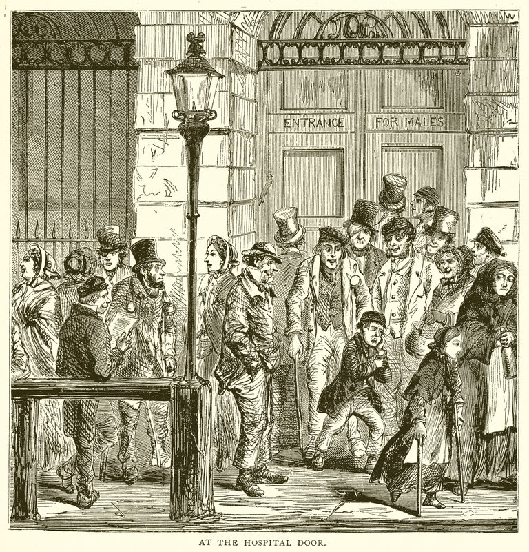 A Kórház ajtajában alkotó: English School