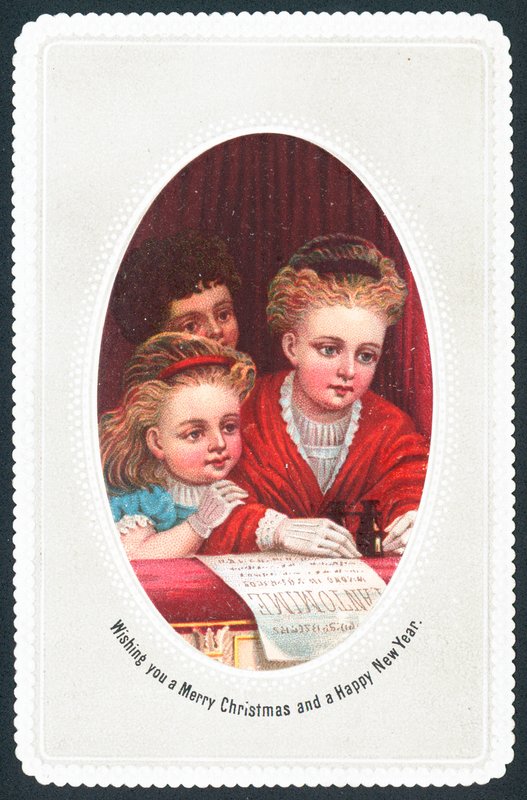 A színházban, karácsonyi üdvözlőlap alkotó: English School