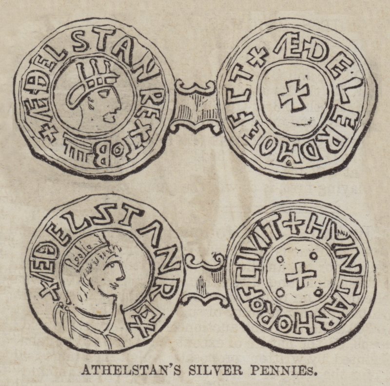 Athelstan ezüstpénzei (metszet) alkotó: English School