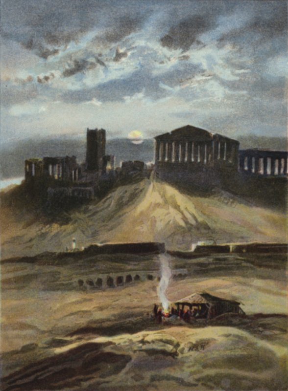 Athén a holdfényben (színes litó) alkotó: English School